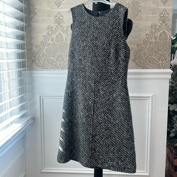 Theory Black & White Tweed Wool Dress Size 2 - Picture 1 of 7